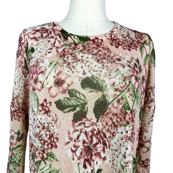 Show Me Your Mumu Bermuda Pink Floral Knit Light Sweater , Size S - Picture 5 of 12